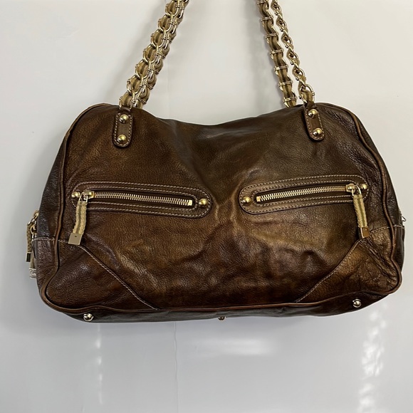 COPY - Metallic Bronze Capri Leather Shoulder Bag
